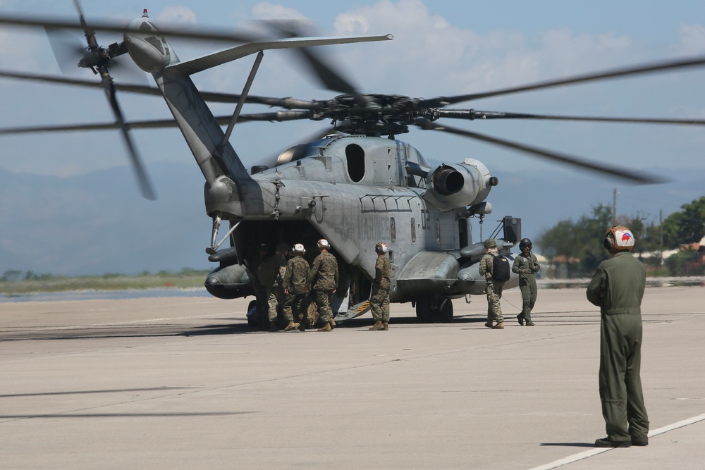 U.S. Marines with SPMAGTF-SC prepare for disaster relief efforts