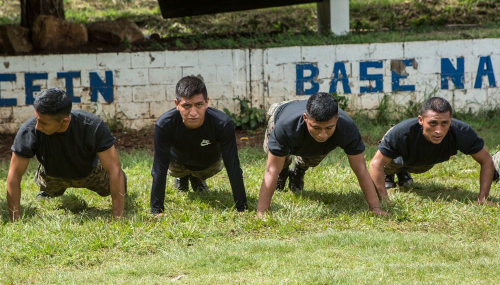 Grenade and physical training in El Salvador, SPMAGTF-SC 16