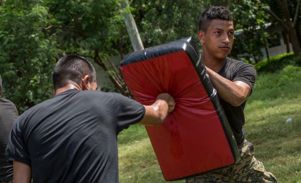 Grenade and physical training in El Salvador, SPMAGTF-SC 16