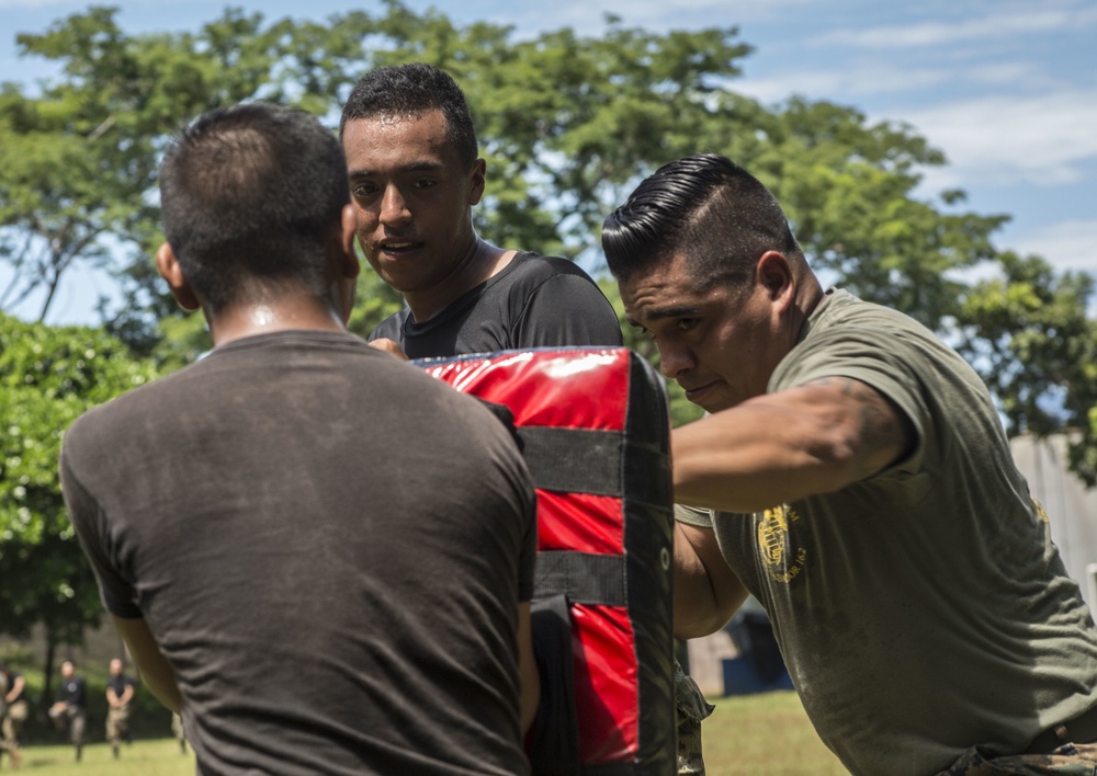 Grenade and physical training in El Salvador, SPMAGTF-SC 16