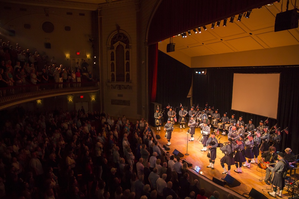 Quantico U.S. Marine Corps Band Performs in NYPD Emerald Society Pipes and Drums Memorial Concert