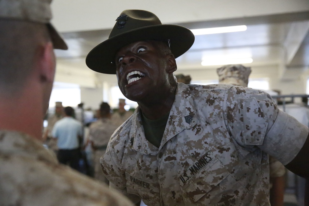 Alpha Company Senior Drill Instructor Inspection