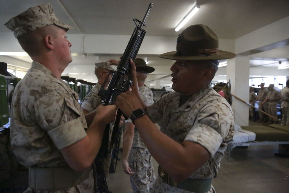 Alpha Company Senior Drill Instructor Inspection