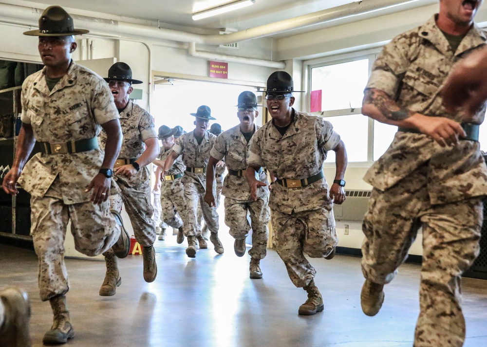 Alpha Company Senior Drill Instructor Inspection