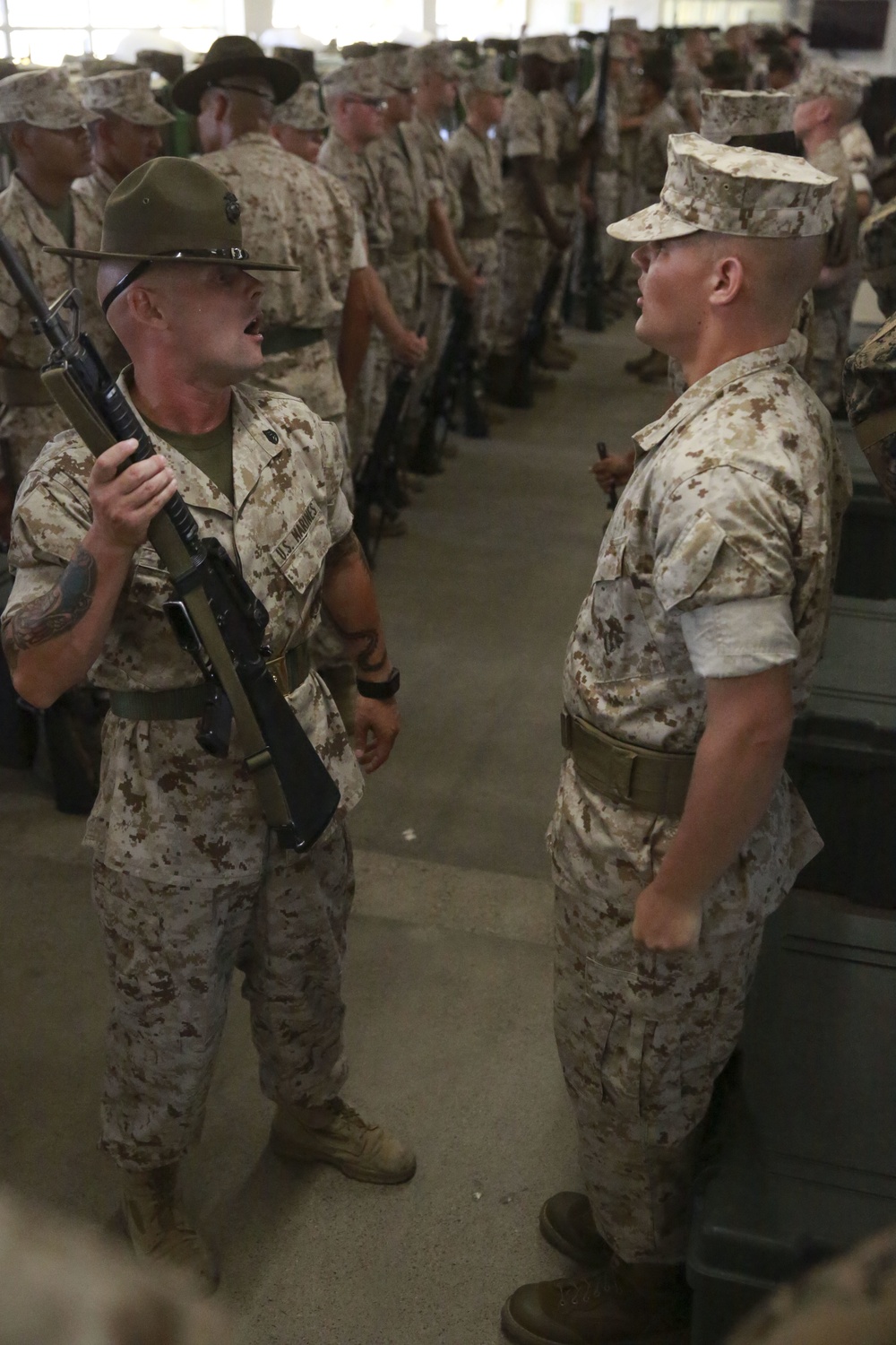 Alpha Company Senior Drill Instructor Inspection