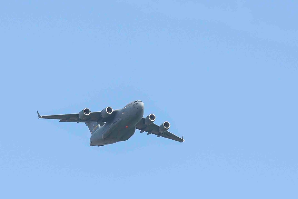 C-17 Aircraft Use Wright-Patterson AFB As Safe Haven During Hurricane Matthew