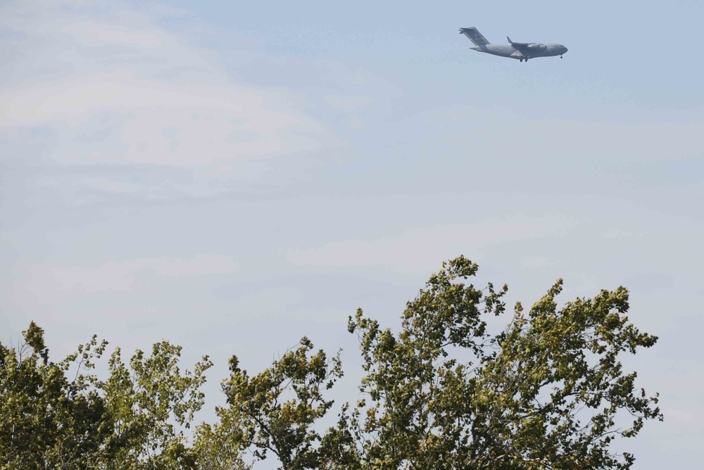 C-17 Aircraft Use Wright-Patterson AFB As Safe Haven During Hurricane Matthew