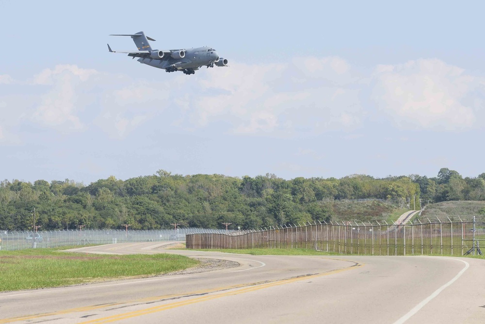 C-17 Aircraft Use Wright-Patterson AFB As Safe Haven During Hurricane Matthew