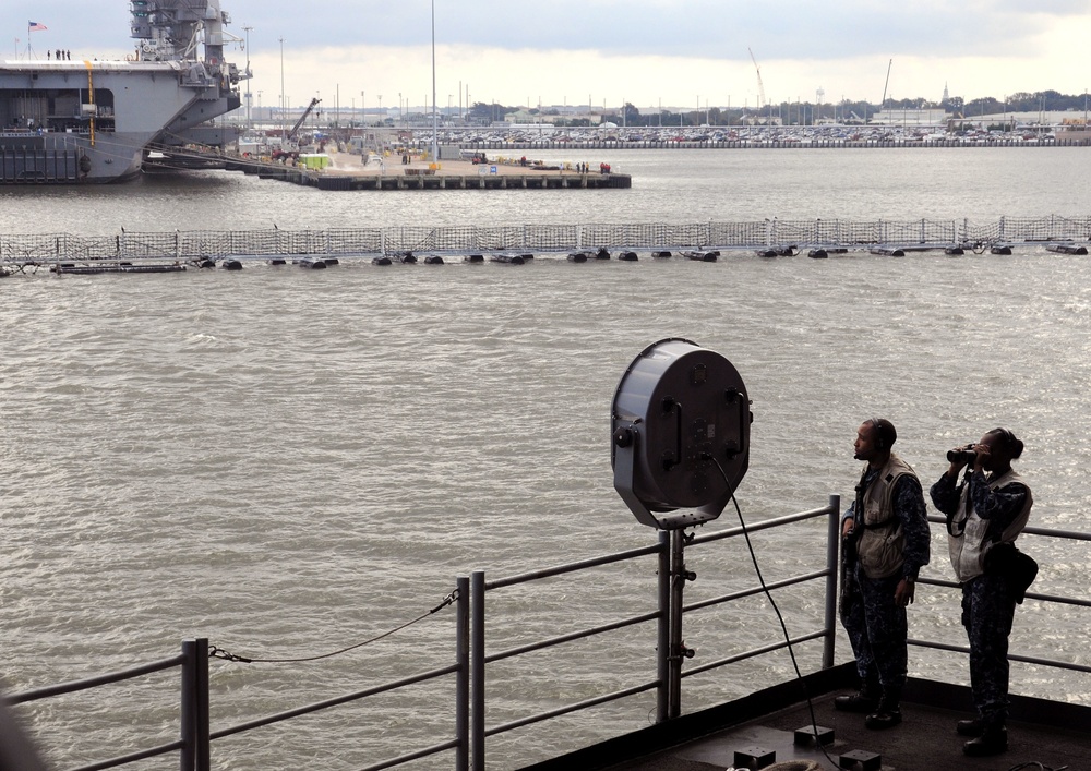 The aircraft carrier USS George H.W. Bush (CVN 77). GHWB is underway conducting routine training and qualifications for a 2017 deployment.