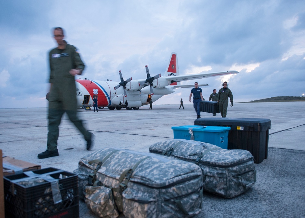 Coast Guard transports medical supplies, personnel to support Hurricane Matthew relief efforts