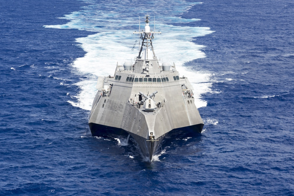 USS Coronado and HSC-23 conduct flight operations in 7th Fleet