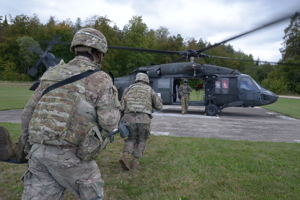 Simulated medical evacuation scenario