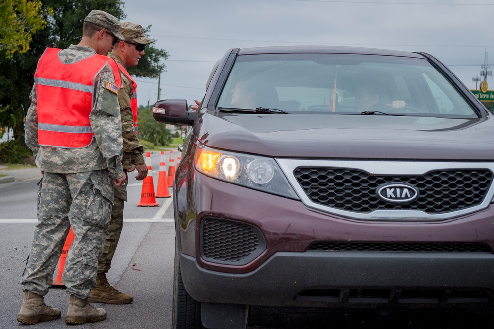 S.C. Guard Assist With Hurricane Matthew Preparations