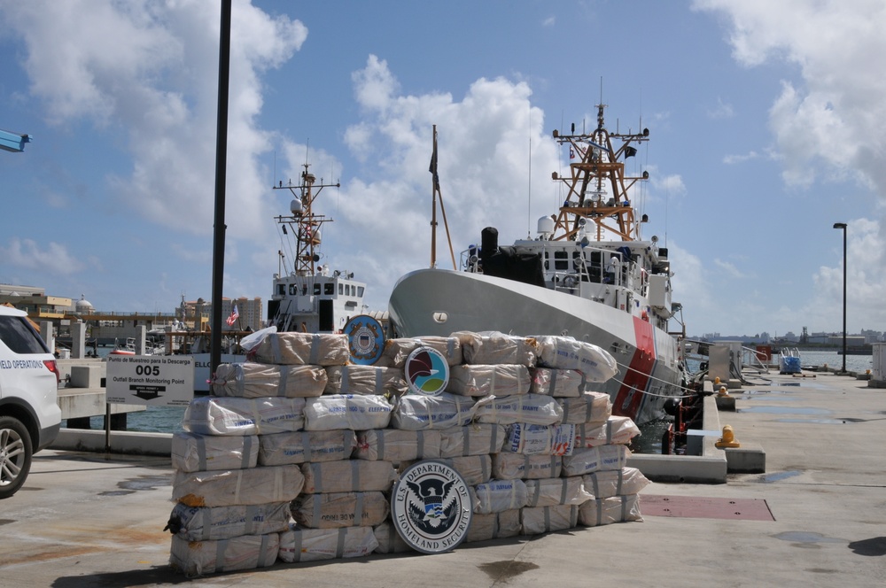 Coast Guard offloads $36 million worth of cocaine in San Juan, Puerto Rico following interdiction in the Caribbean Sea
