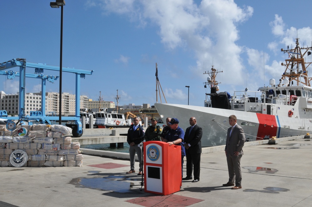 Coast Guard offloads $36 million worth of cocaine in San Juan, Puerto Rico following interdiction in the Caribbean Sea