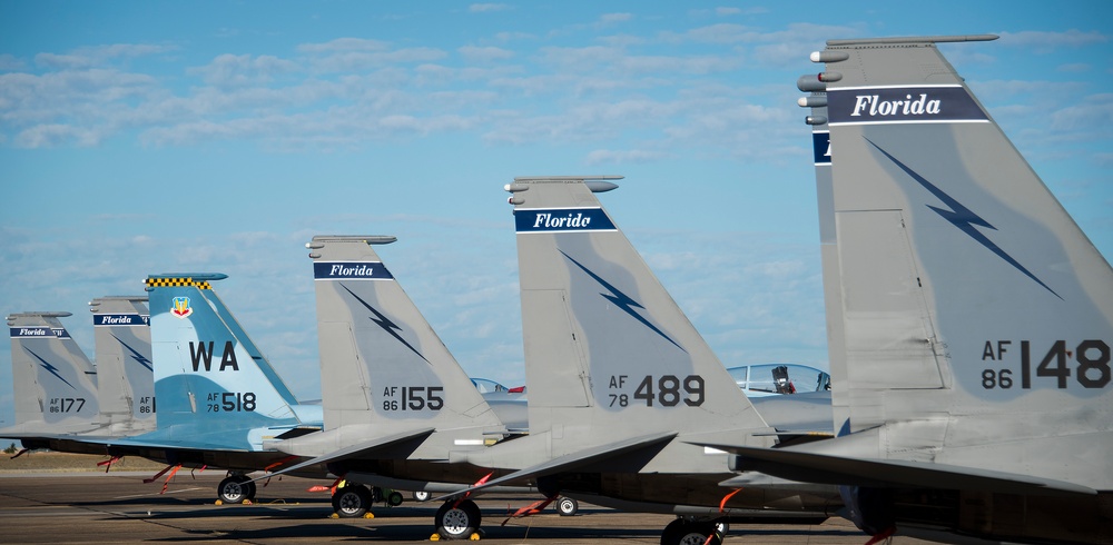 Fighter aircraft shelter from Hurricane Matthew