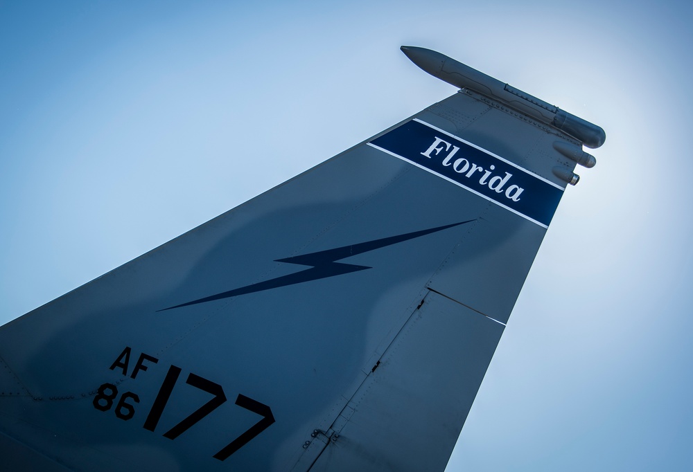 Fighter aircraft shelter from Hurricane Matthew