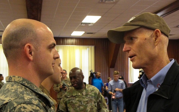 Florida Governor Rick Scott addresses Florida National Guard Soldiers