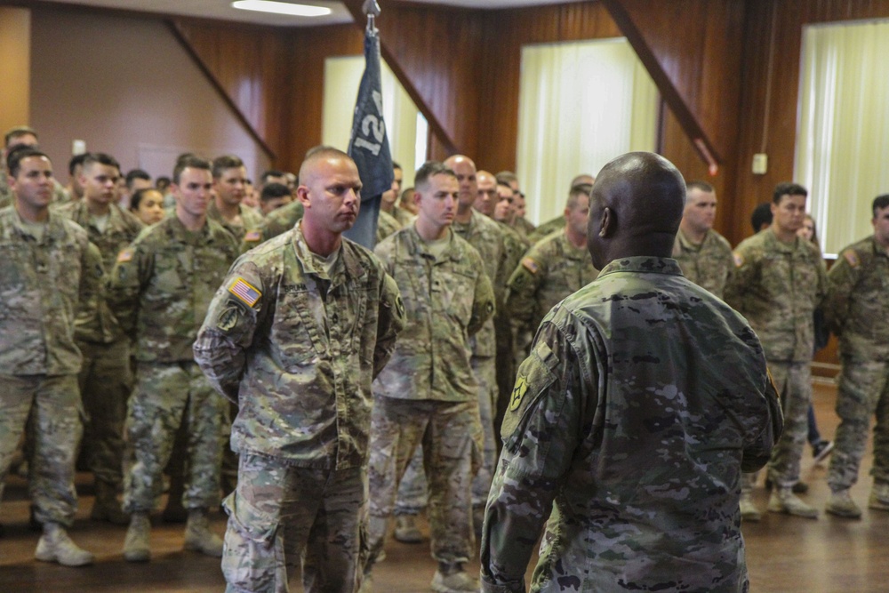 The Florida National Guard Adjutant General addresses Soldiers of the 2-124th Infantry Regiment