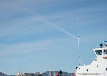 Coast Guard Cutter Pike patrols during Fleet Week San Francisco air show
