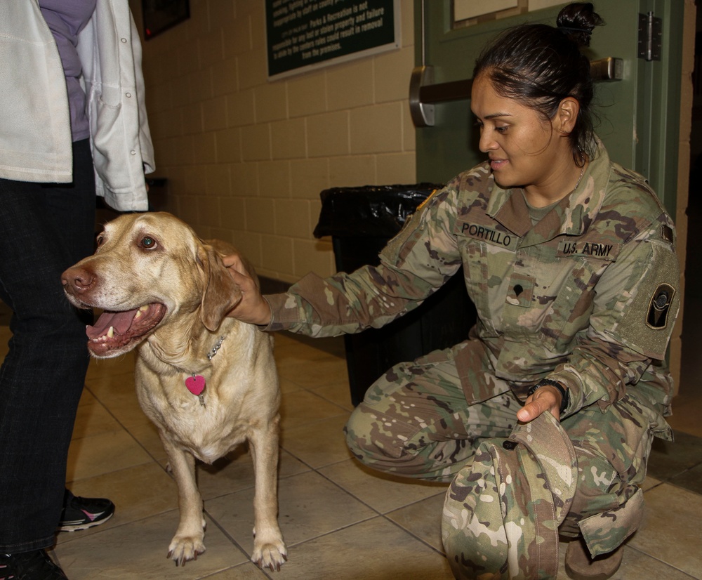 Florida National Guard Soldiers on Hurricane Response Encounter Locals Sheltering at Local Community Center