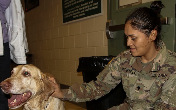 Florida National Guard Soldiers on Hurricane Response Encounter Locals Sheltering at Local Community Center
