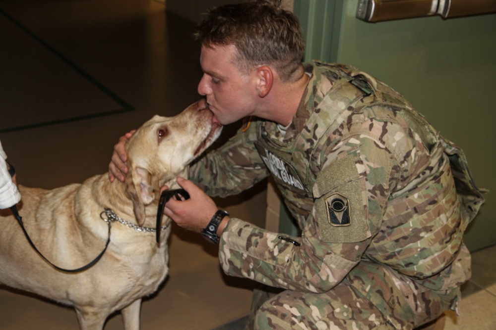 Florida National Guard Soldiers on Hurricane Response Encounter Locals Sheltering at Local Community Center