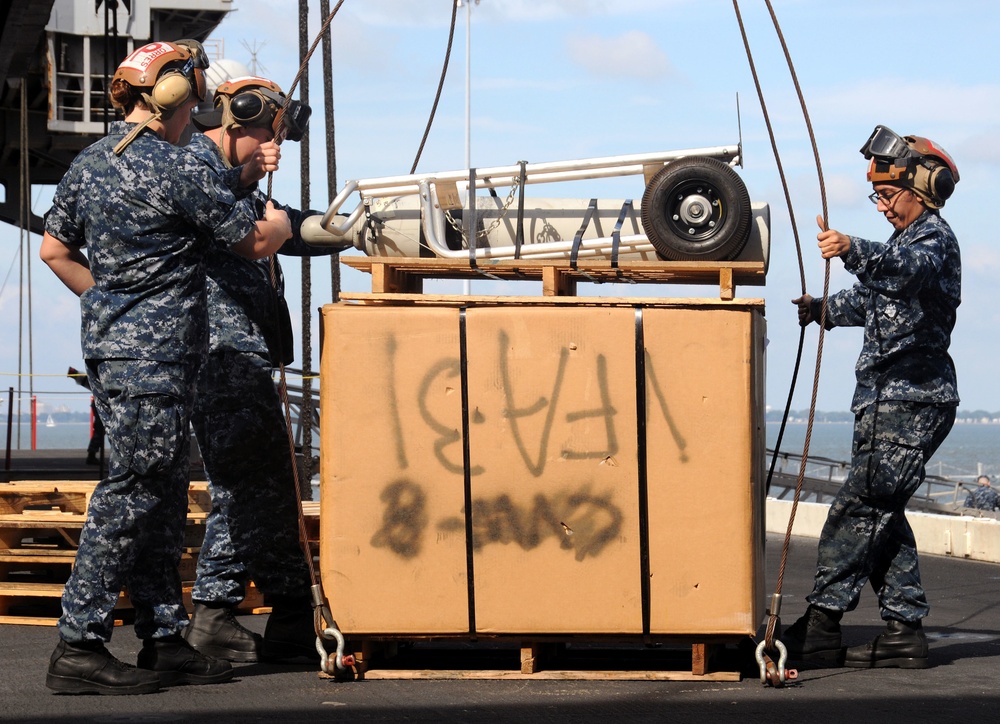 GHWB is in port at Naval Station Norfolk following the completion of Tailored Ship's Training Availability and Final Evaluation Problem (TSTA/FEP).