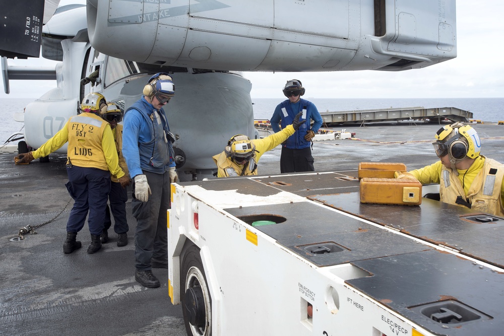 Flight operations aboard USS Bonhomme Richard