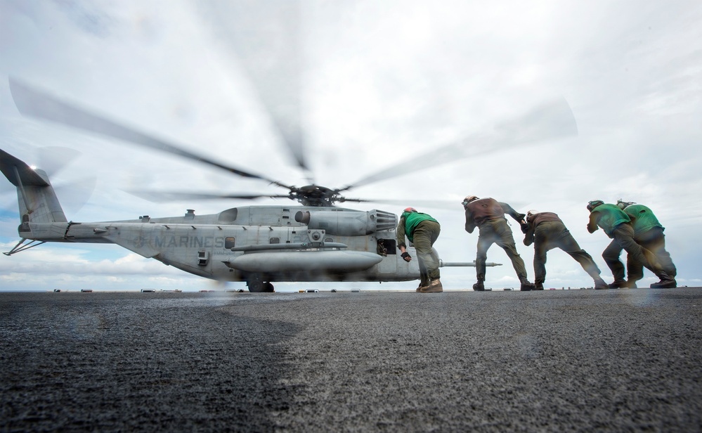 Flight operations aboard USS Bonhomme Richard