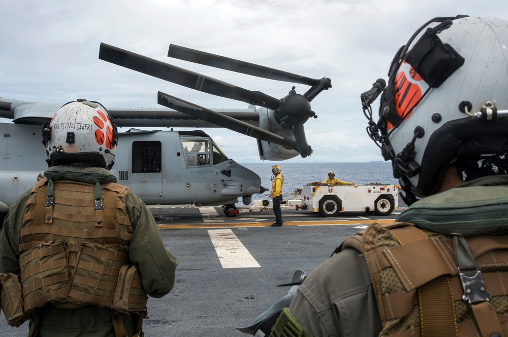 Flight operations aboard USS Bonhomme Richard