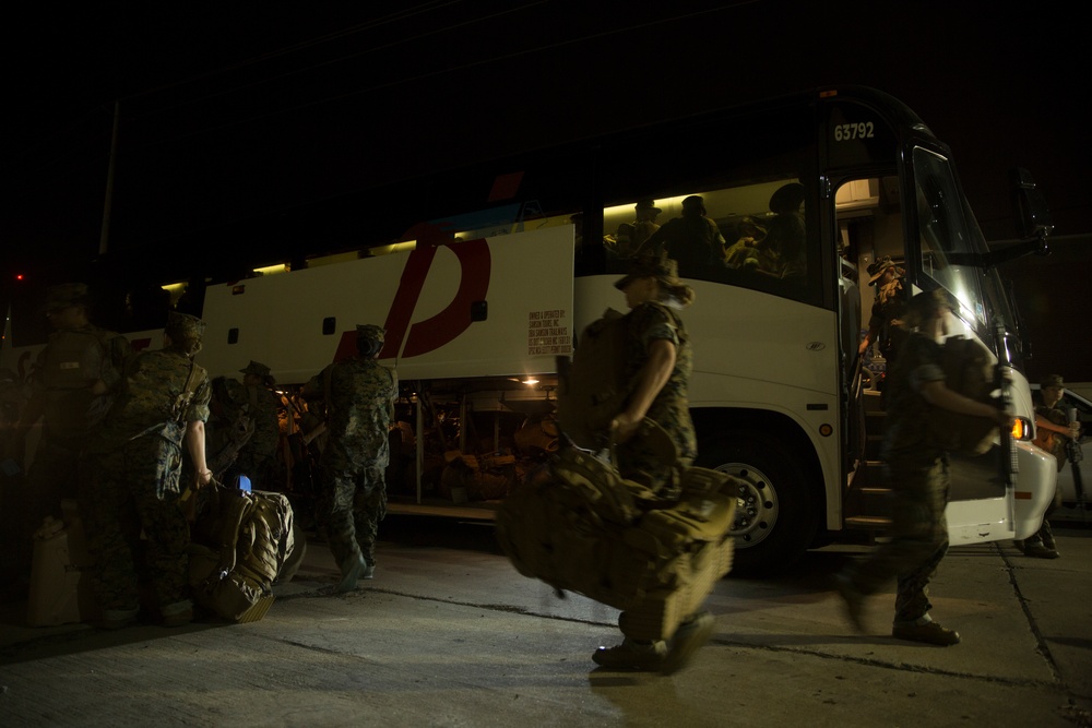 Parris Island recruits evacuate to MCLB Albany due to Hurricane Matthew