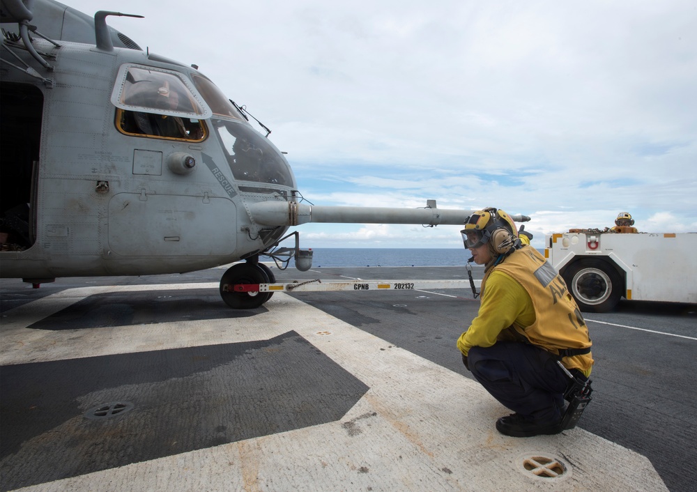 Flight operations aboard USS Bonhomme Richard