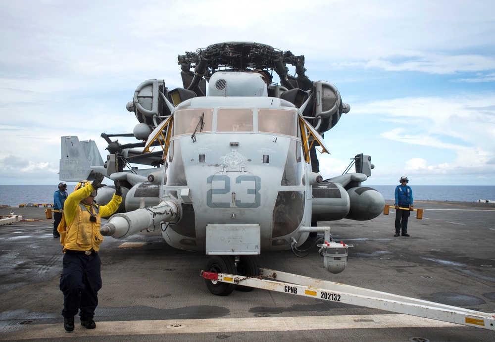 Flight operations aboard USS Bonhomme Richard