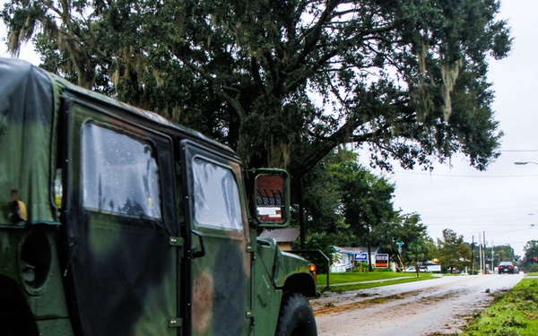 Florida National Guard HMMWV On the Move During Hurricane Matthew Response Operations