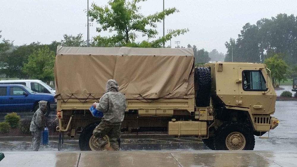South Carolina National Guard Soldiers stage across coast to respond to Hurricane Matthew