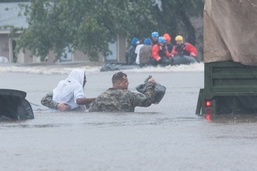National Guard assists EMS in flood relief