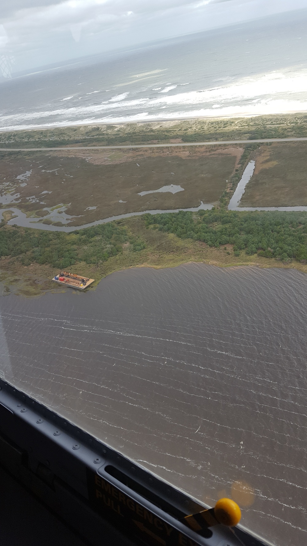 2 construction barges run aground on Hatteras Island, NC