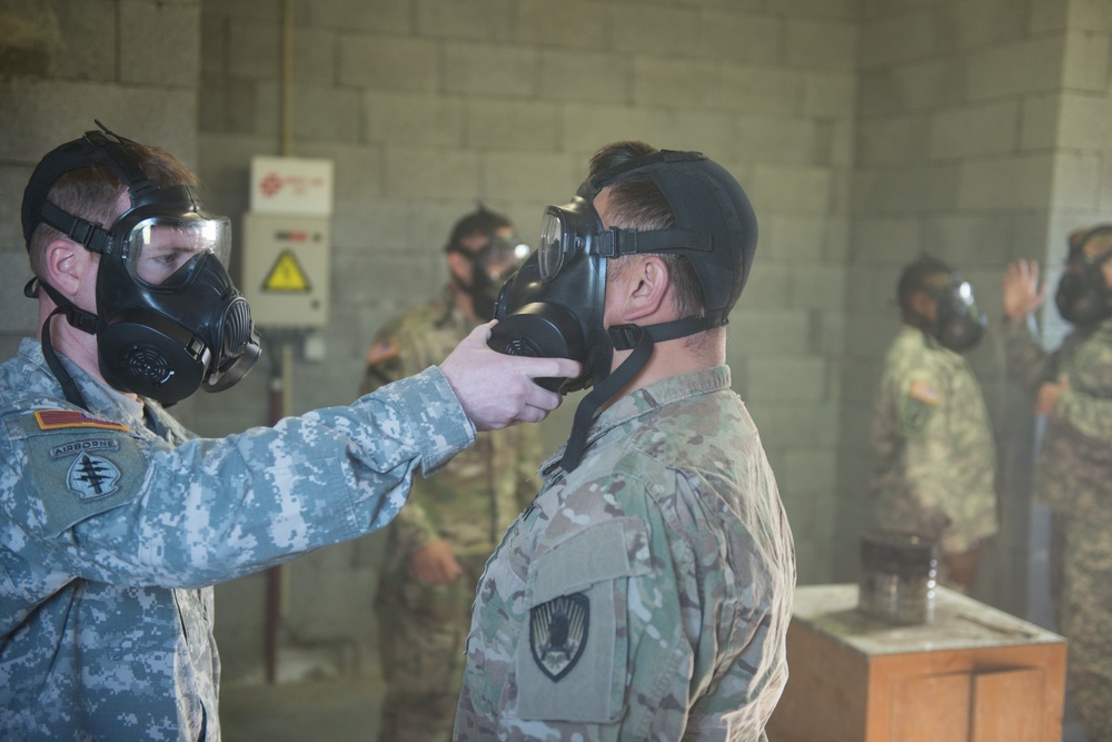 650th MI Gp Soldiers practice CBRN defense