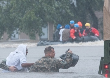 NC GUARD Combat Engineers Save Nurse Stranded by Hurricane Matthew