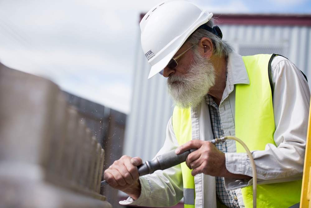 Restoration work on Sheridan Gate