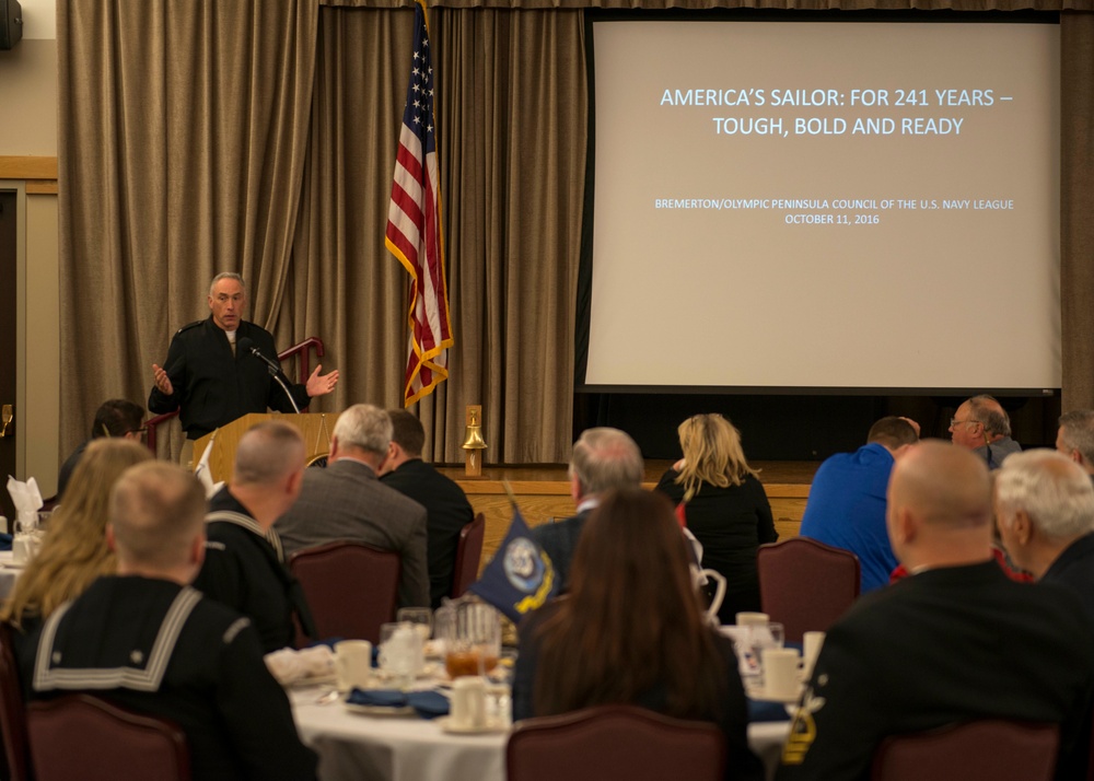 Commander, Submarine Group Nine Speaks at Navy League Luncheon
