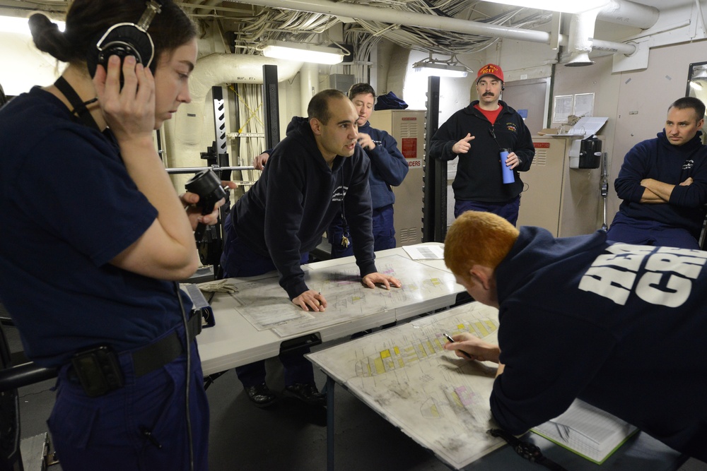 Coast Guard Cutter Healy conducts drills