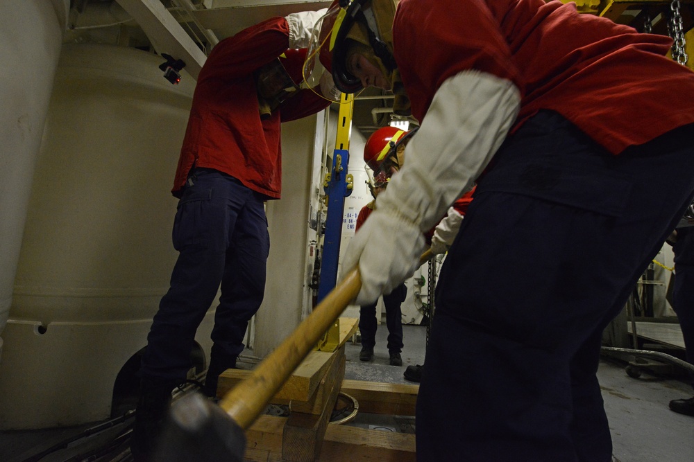 Coast Guard Cutter Healy conducts drills