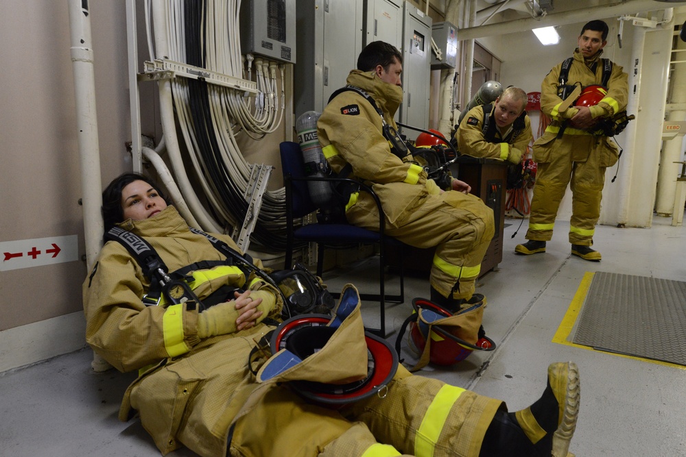 Coast Guard Cutter Healy conducts drills