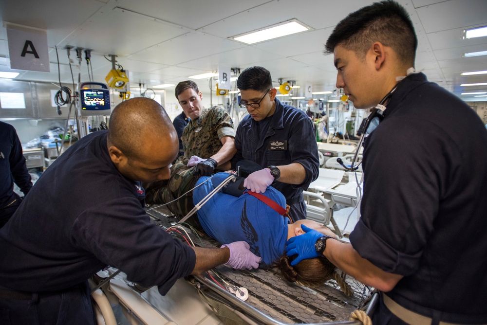 Mass Casualty Drill aboard USS Bonhomme Richard (LHD 6)