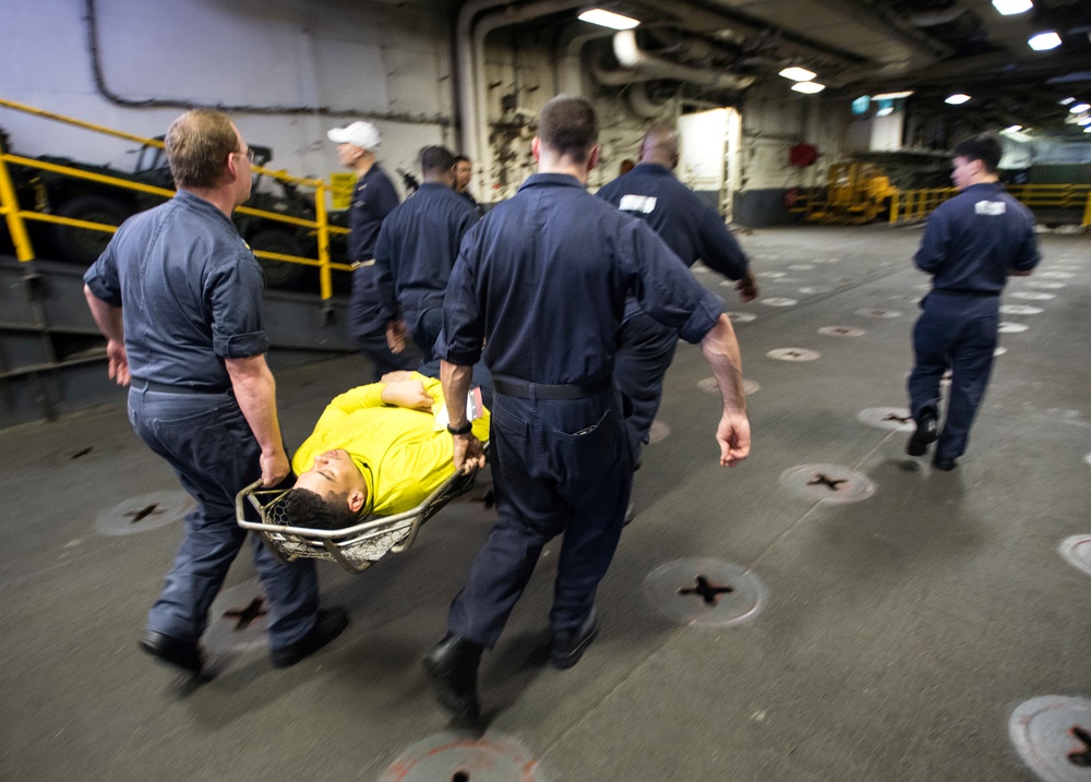 Mass Casualty Drill aboard USS Bonhomme Richard (LHD 6)