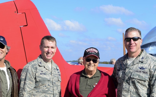 Tuskegee Airman reunites with Red Tail