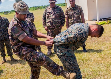 Koa Moana frisks and searches with His Majesty's Armed Forces