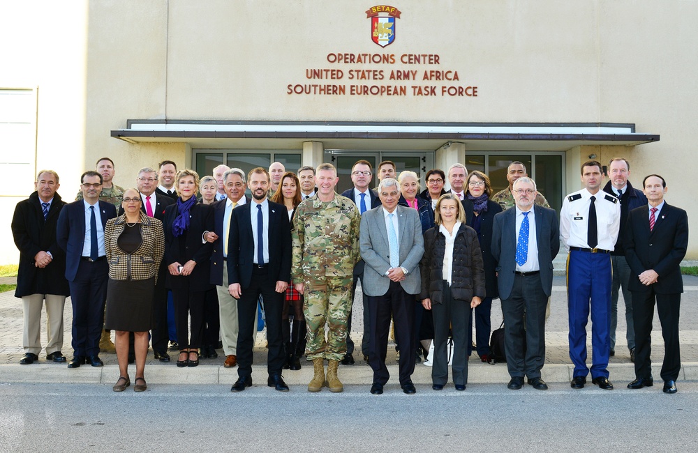 French Delegation visit at Caserma Del Din, Vicenza, Italy